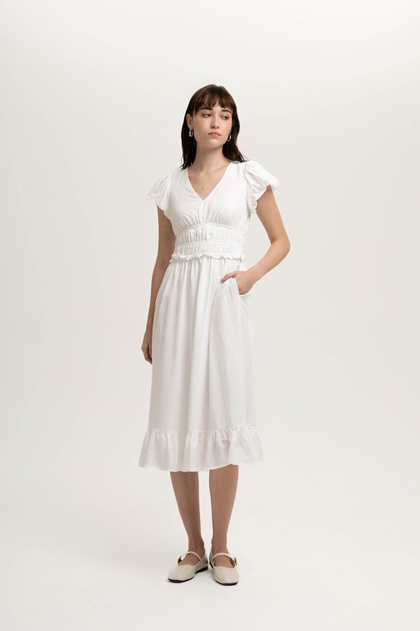 SINTRA RUCHED WAIST MAXI DRESS (PETITE)