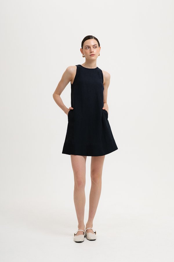 *BACKORDER 3* THEA SHIFT LINEN MINI DRESS