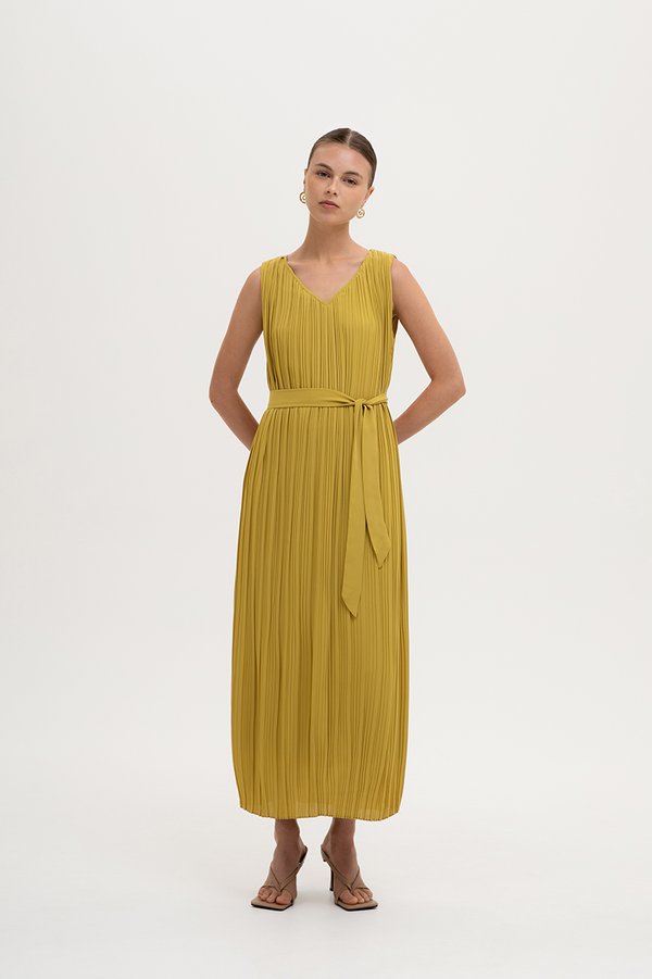 CLAUDIA PLEATED MAXI DRESS