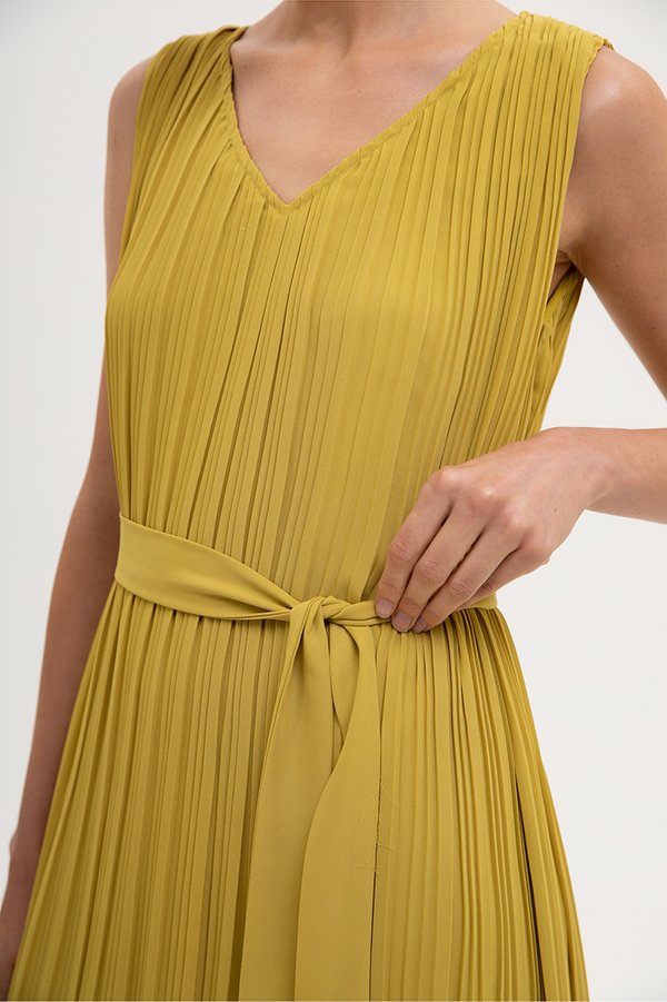 CLAUDIA PLEATED MAXI DRESS