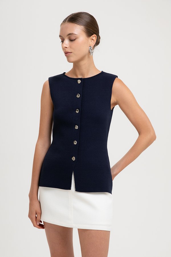 *BACKORDER 3* MYLEE KNIT VEST TOP
