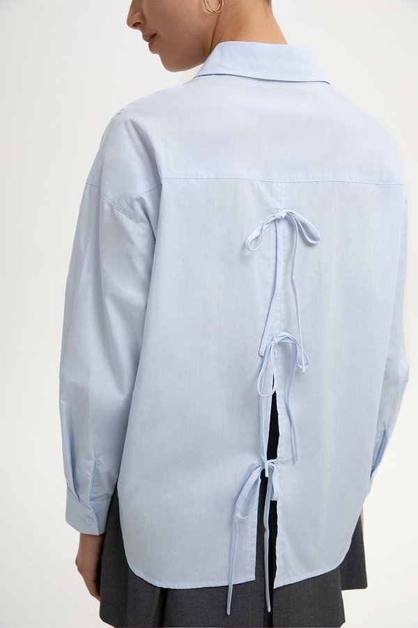 KIARA TIE BACK OVERSIZED BUTTONDOWN SHIRT
