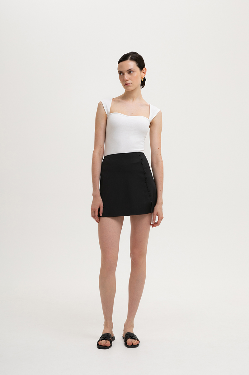 ELIJAH SIDE BUTTONDOWN SKORTS