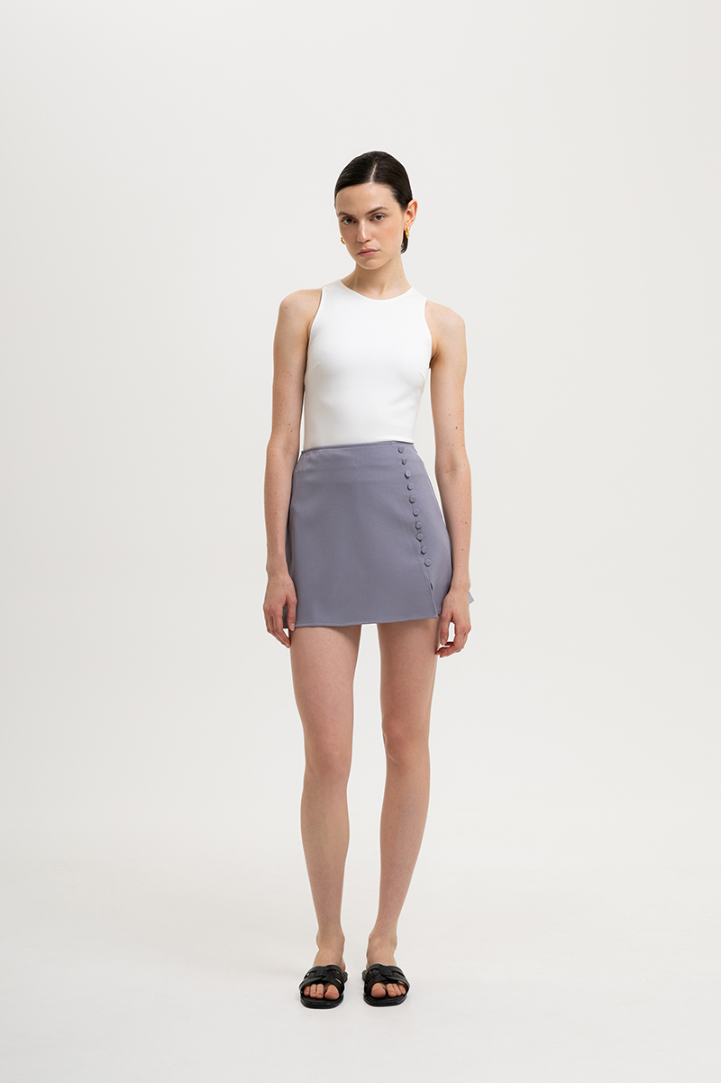 ELIJAH SIDE BUTTONDOWN SKORTS