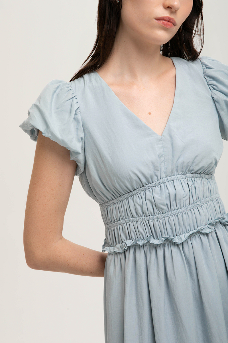SINTRA RUCHED WAIST MAXI DRESS (PETITE)