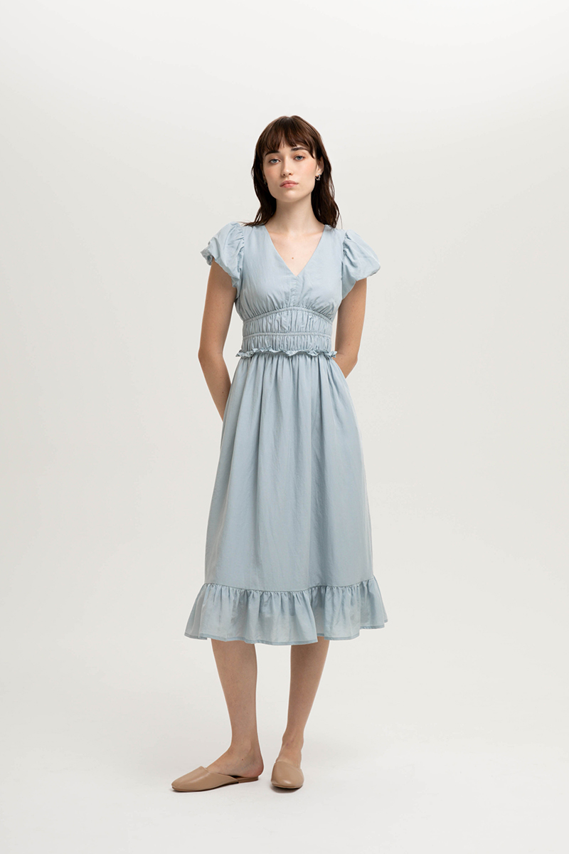 SINTRA RUCHED WAIST MAXI DRESS (PETITE)