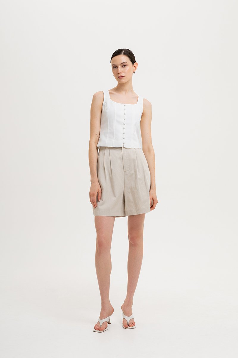 DANIELLE BUTTONDOWN BUSTIER TOP