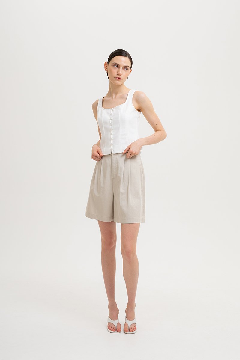 DANIELLE BUTTONDOWN BUSTIER TOP