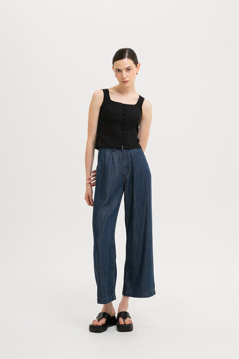DANIELLE BUTTONDOWN BUSTIER TOP