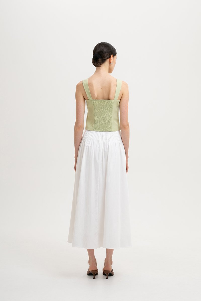 DANIELLE BUTTONDOWN BUSTIER TOP