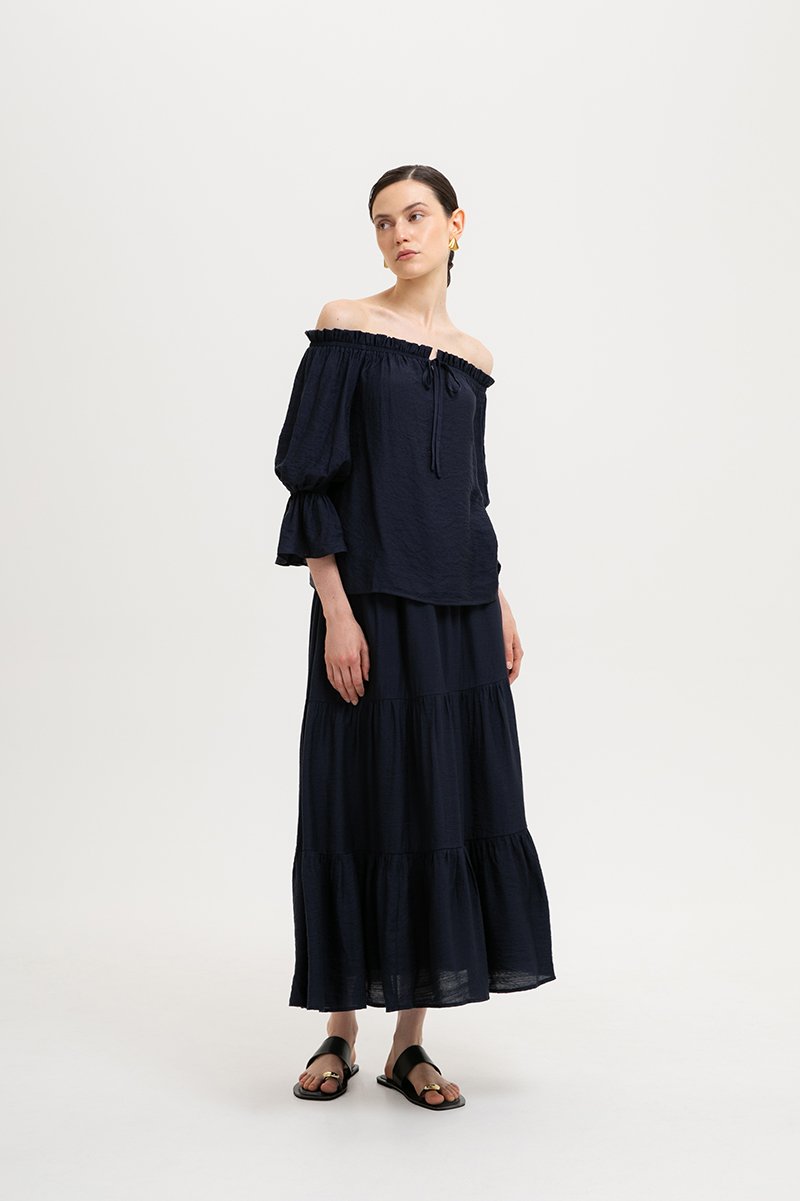 RUBY OFFSHOULDER BALLOON SLEEVE TOP