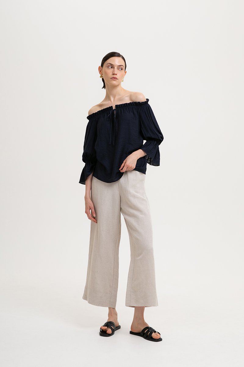 RUBY OFFSHOULDER BALLOON SLEEVE TOP