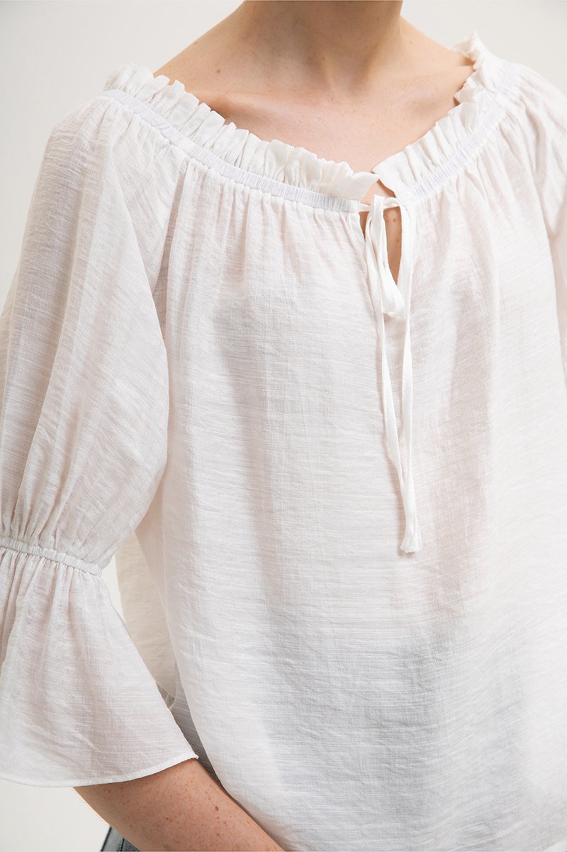 RUBY OFFSHOULDER BALLOON SLEEVE TOP