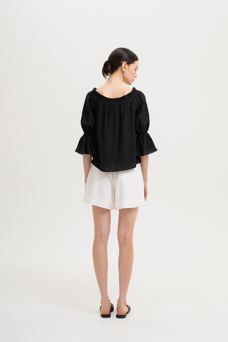 RUBY OFFSHOULDER BALLOON SLEEVE TOP