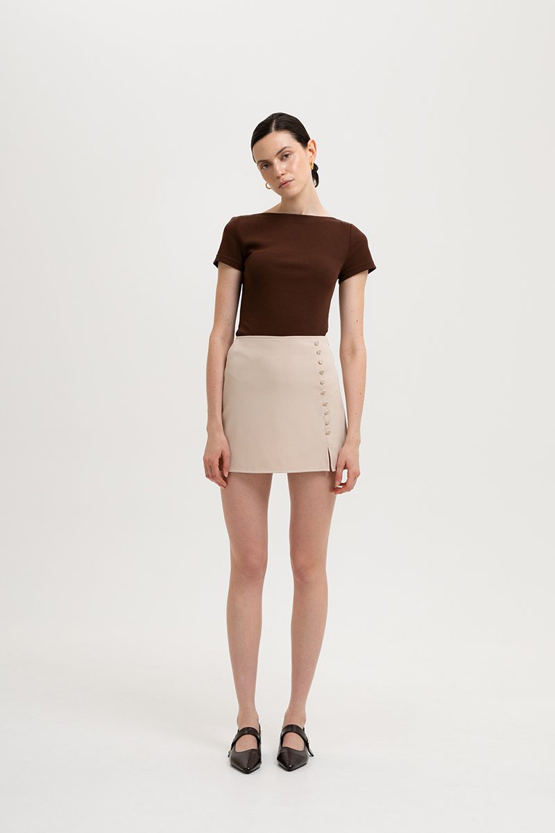 ELIJAH SIDE BUTTONDOWN SKORTS