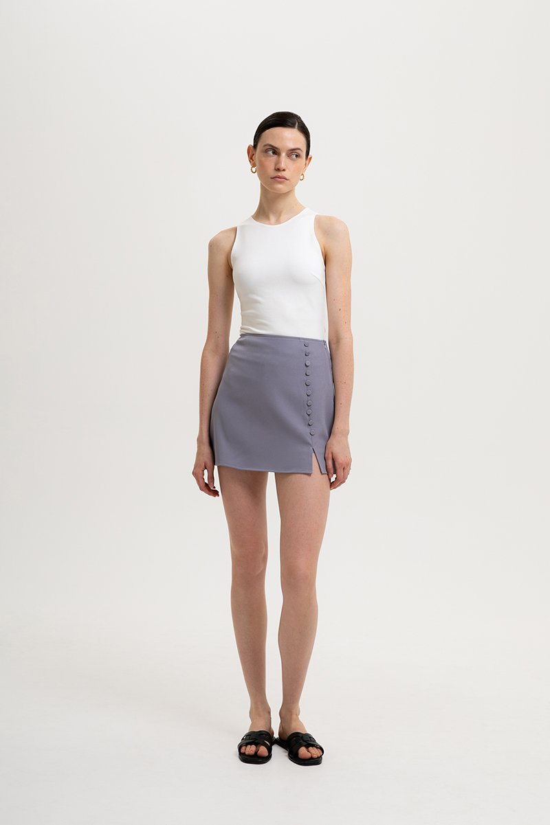 ELIJAH SIDE BUTTONDOWN SKORTS