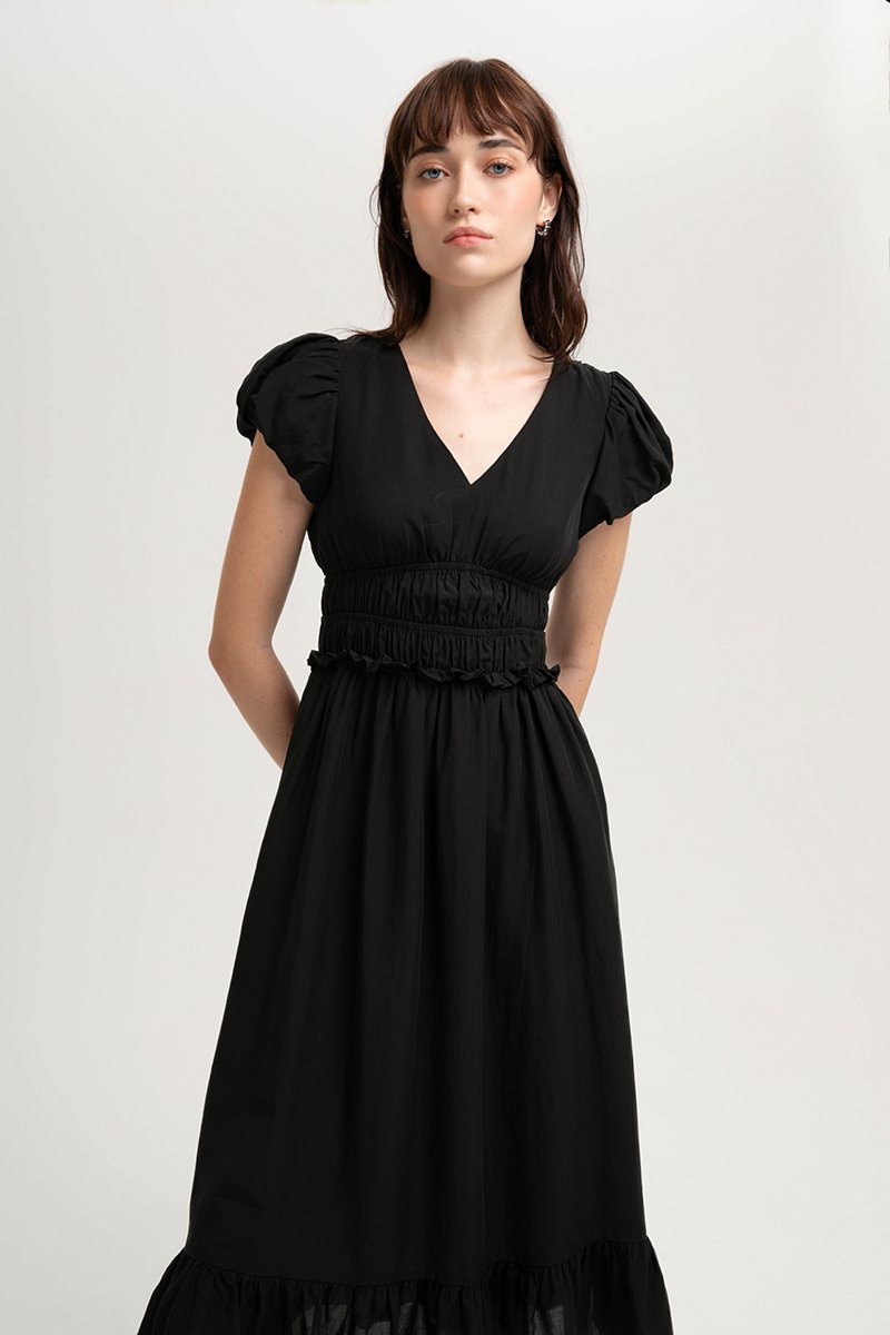 SINTRA RUCHED WAIST MAXI DRESS (PETITE)