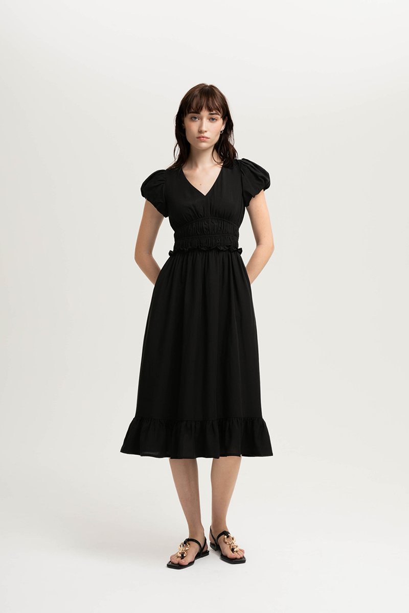 SINTRA RUCHED WAIST MAXI DRESS (PETITE)