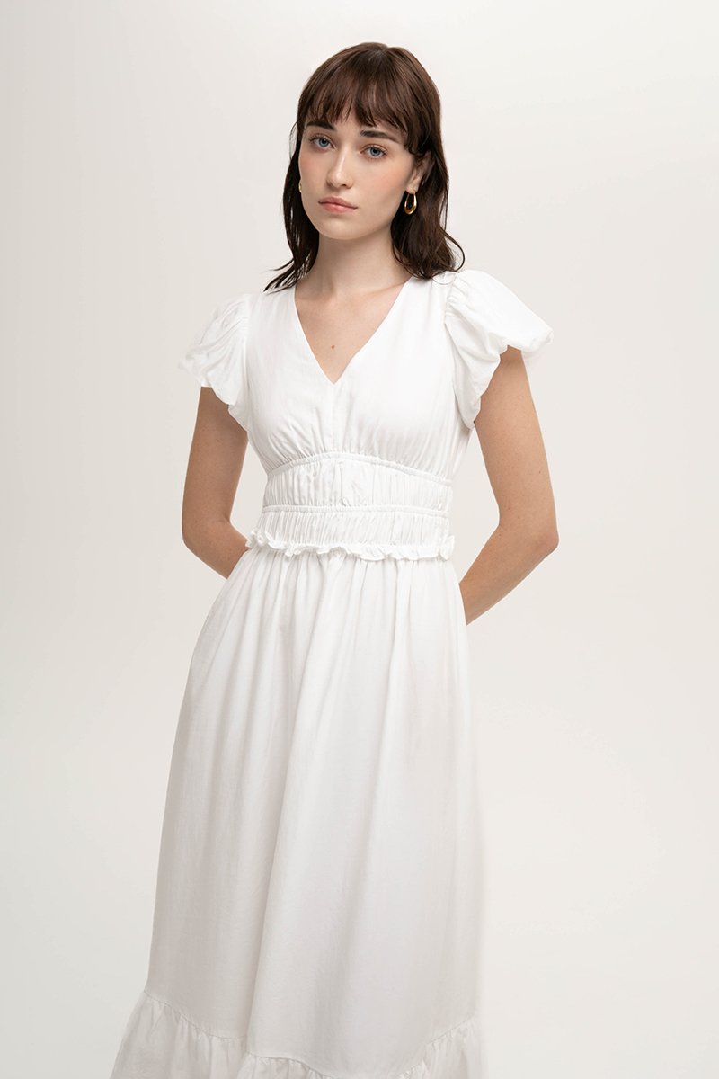 SINTRA RUCHED WAIST MAXI DRESS (PETITE)