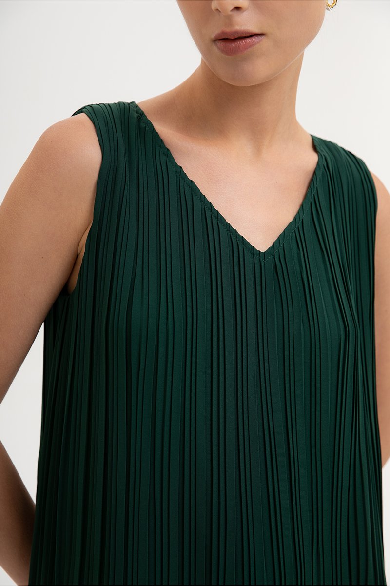 CLAUDIA PLEATED MAXI DRESS