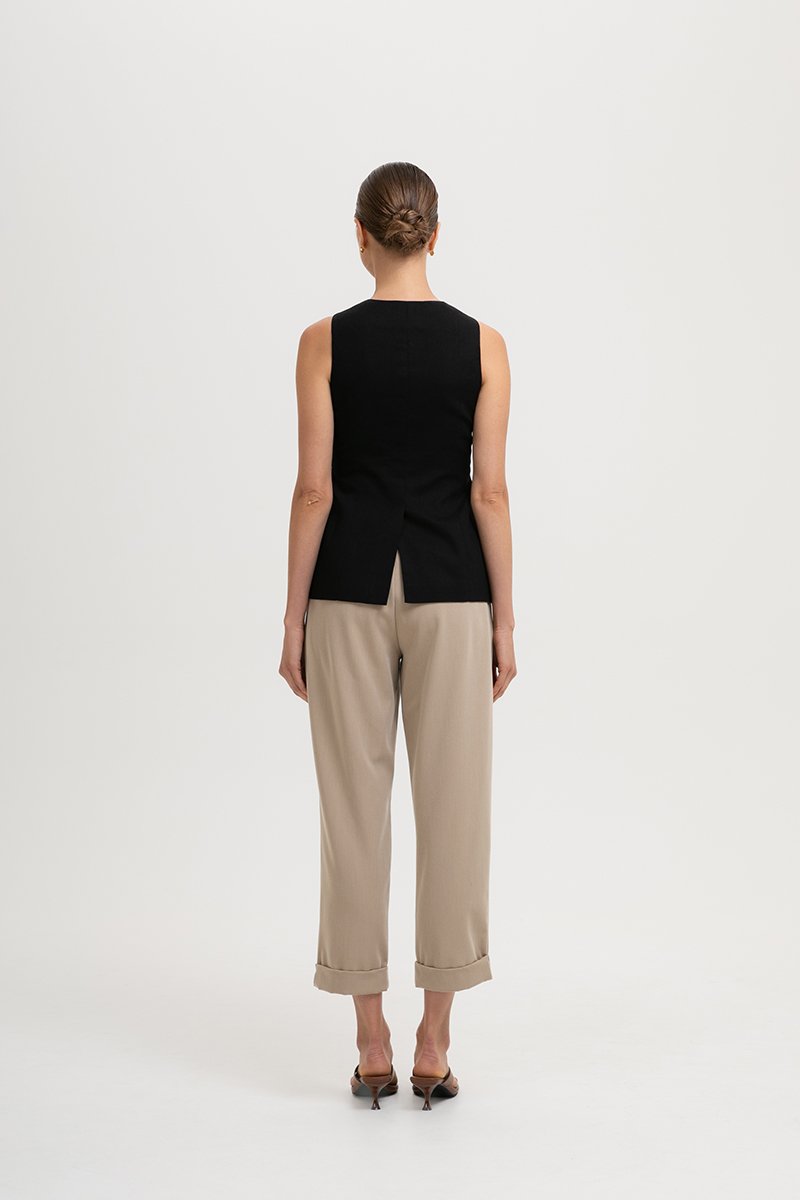 ROSA VEST LINEN TOP