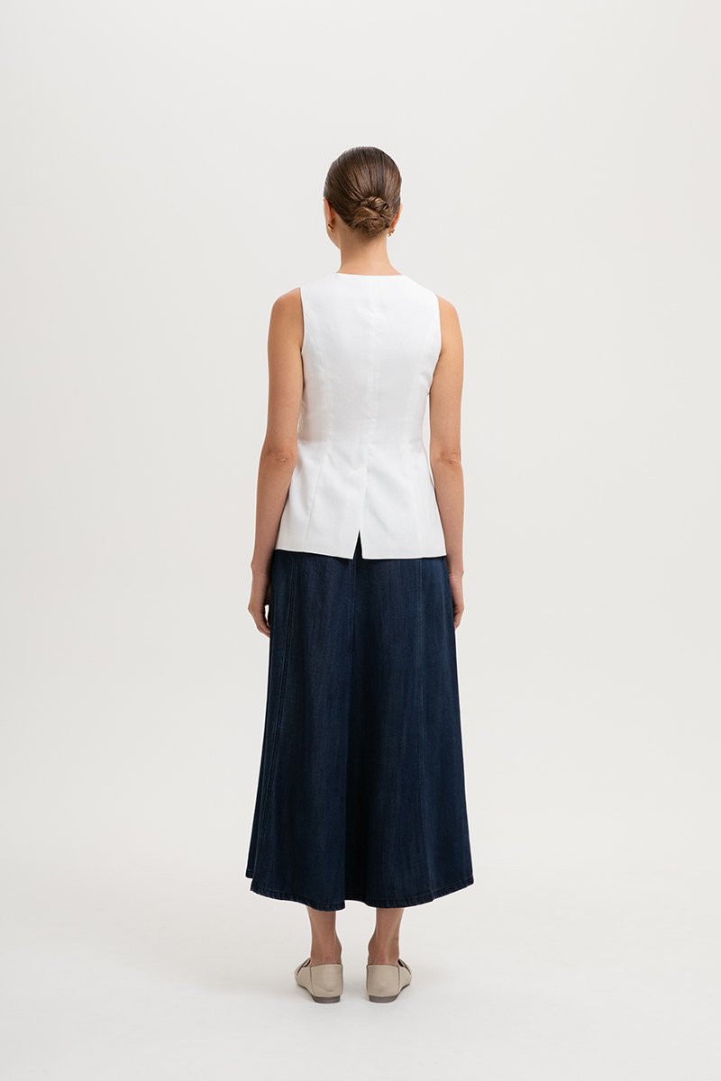 ROSA VEST LINEN TOP