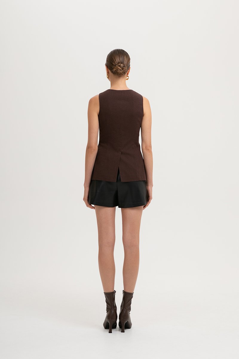 ROSA VEST LINEN TOP