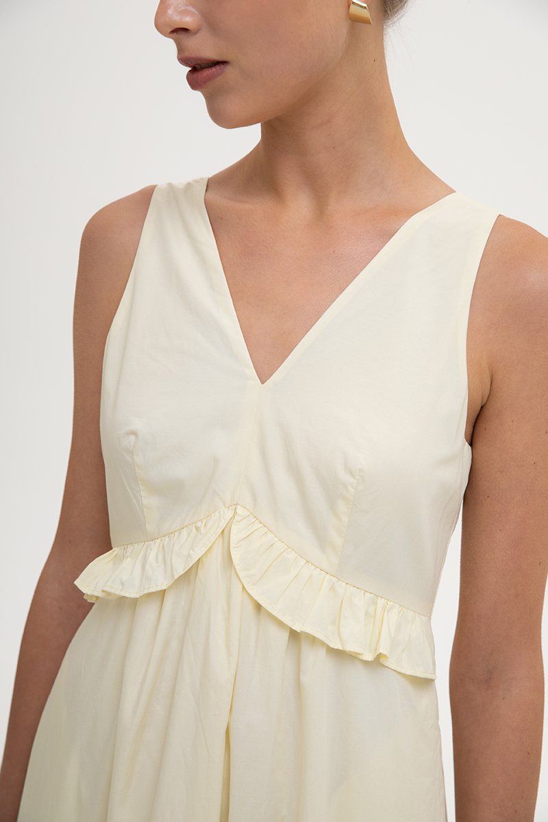 DAHLIA RUFFLE MIDI DRESS