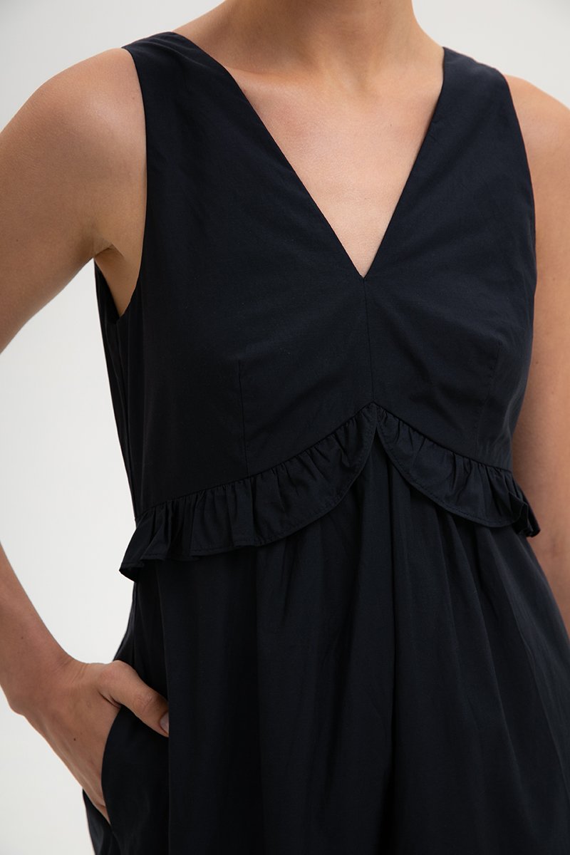 DAHLIA RUFFLE MIDI DRESS