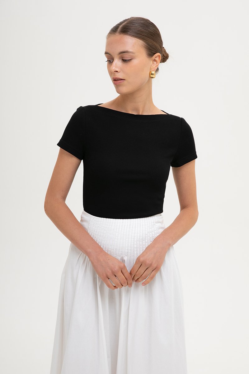BRIDGET BOAT NECK T-SHIRT