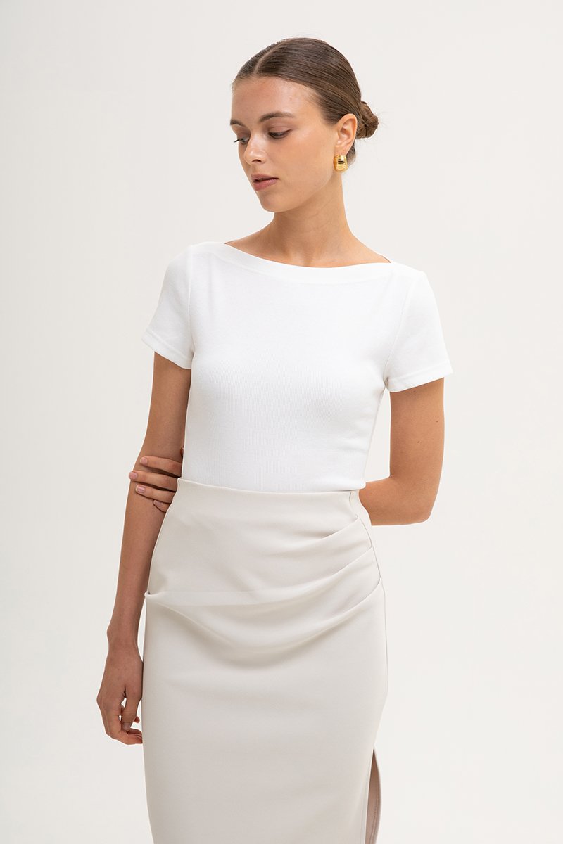 BRIDGET BOAT NECK T-SHIRT