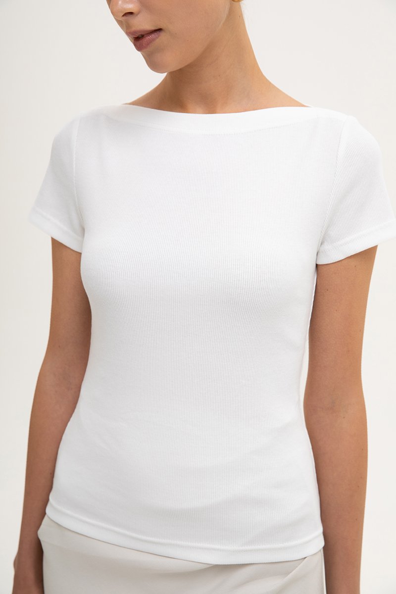 BRIDGET BOAT NECK T-SHIRT