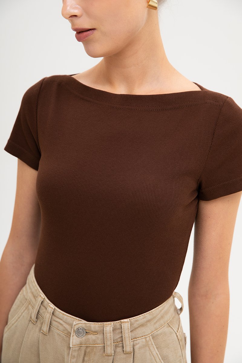 BRIDGET BOAT NECK T-SHIRT