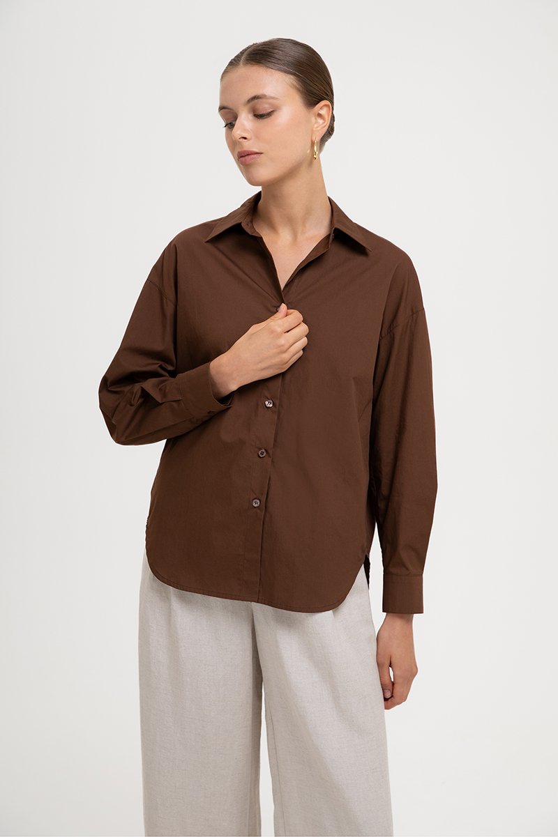 KIARA TIE BACK OVERSIZED BUTTONDOWN SHIRT