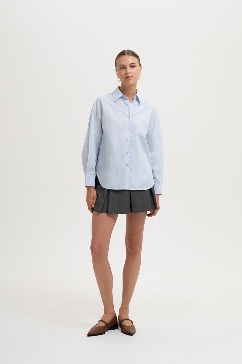 KIARA TIE BACK OVERSIZED BUTTONDOWN SHIRT
