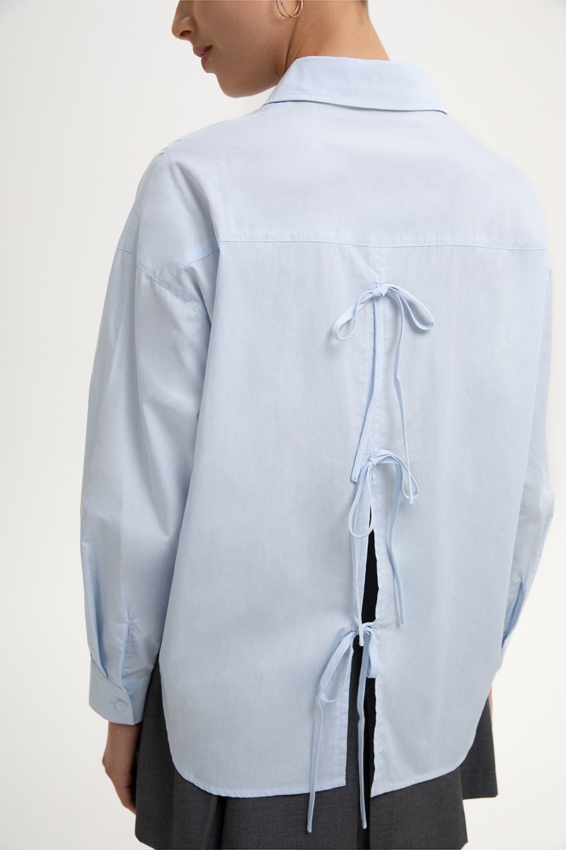 KIARA TIE BACK OVERSIZED BUTTONDOWN SHIRT