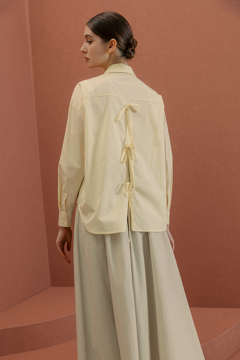 KIARA TIE BACK OVERSIZED BUTTONDOWN SHIRT