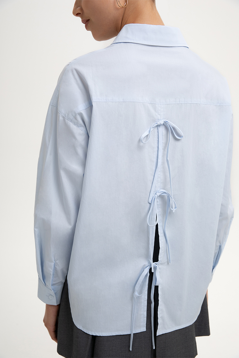 KIARA TIE BACK OVERSIZED BUTTONDOWN SHIRT