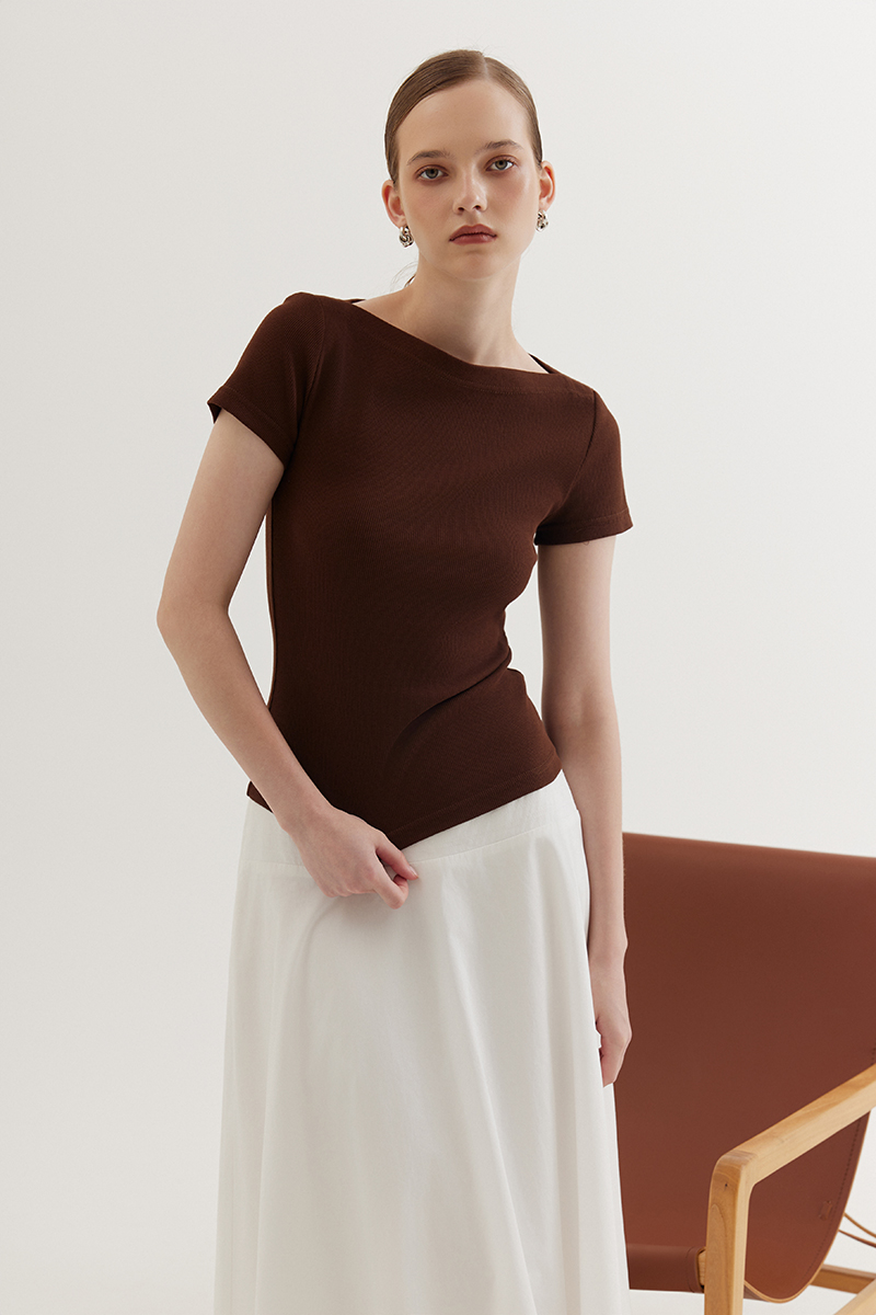 BRIDGET BOAT NECK T-SHIRT