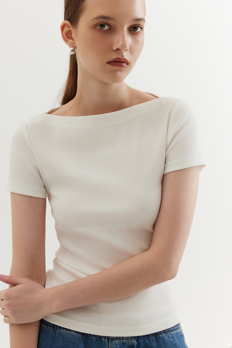 BRIDGET BOAT NECK T-SHIRT