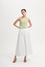 DANIELLE BUTTONDOWN BUSTIER TOP DANIELLE BUTTONDOWN BUSTIER TOP