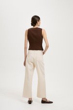 OLIVIA ASYMMETRIC VEST LINEN TOP