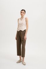 OLIVIA ASYMMETRIC VEST LINEN TOP
