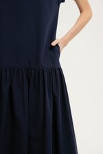 NAREEN CAP SLEEVE DROPWAIST DRESS