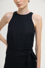 *BACKORDER* DIANNA WRAP LINEN MIDI DRESS