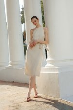 *BACKORDER* DIANNA WRAP LINEN MIDI DRESS