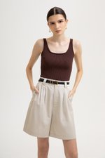 KINSLEY SQUARE NECK KNIT TANK TOP