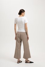 ELIANE RUCHED ASYMMETRIC MODAL TEE ELIANE RUCHED ASYMMETRIC MODAL TEE