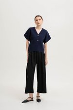 OPHELIA SILVER BUTTON KNIT TOP OPHELIA SILVER BUTTON KNIT TOP