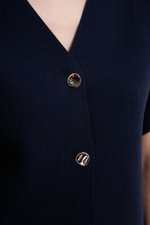 OPHELIA SILVER BUTTON KNIT TOP OPHELIA SILVER BUTTON KNIT TOP